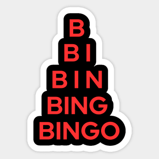 Bingo It Is Bull's Eye Sticker